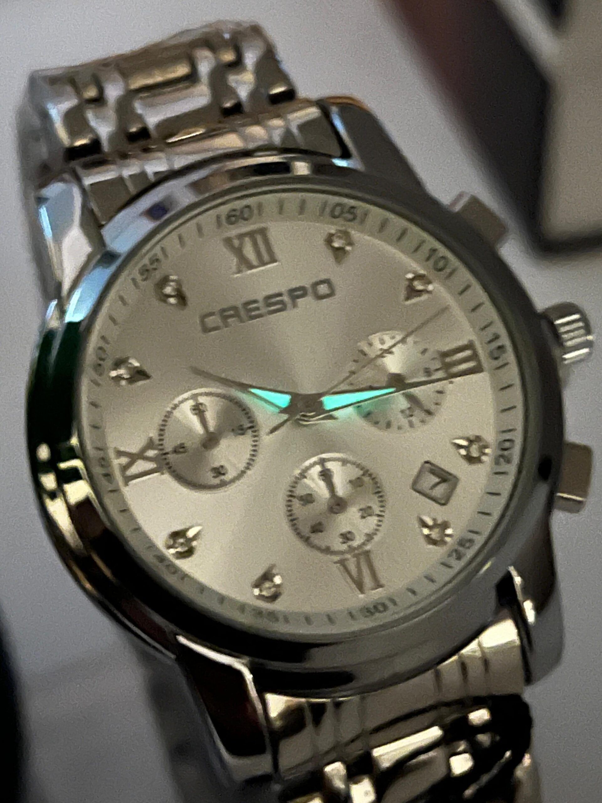 Luxury Chronograph Watch for Men - Crystal Markers, Date & Sub-Dials - Image 10