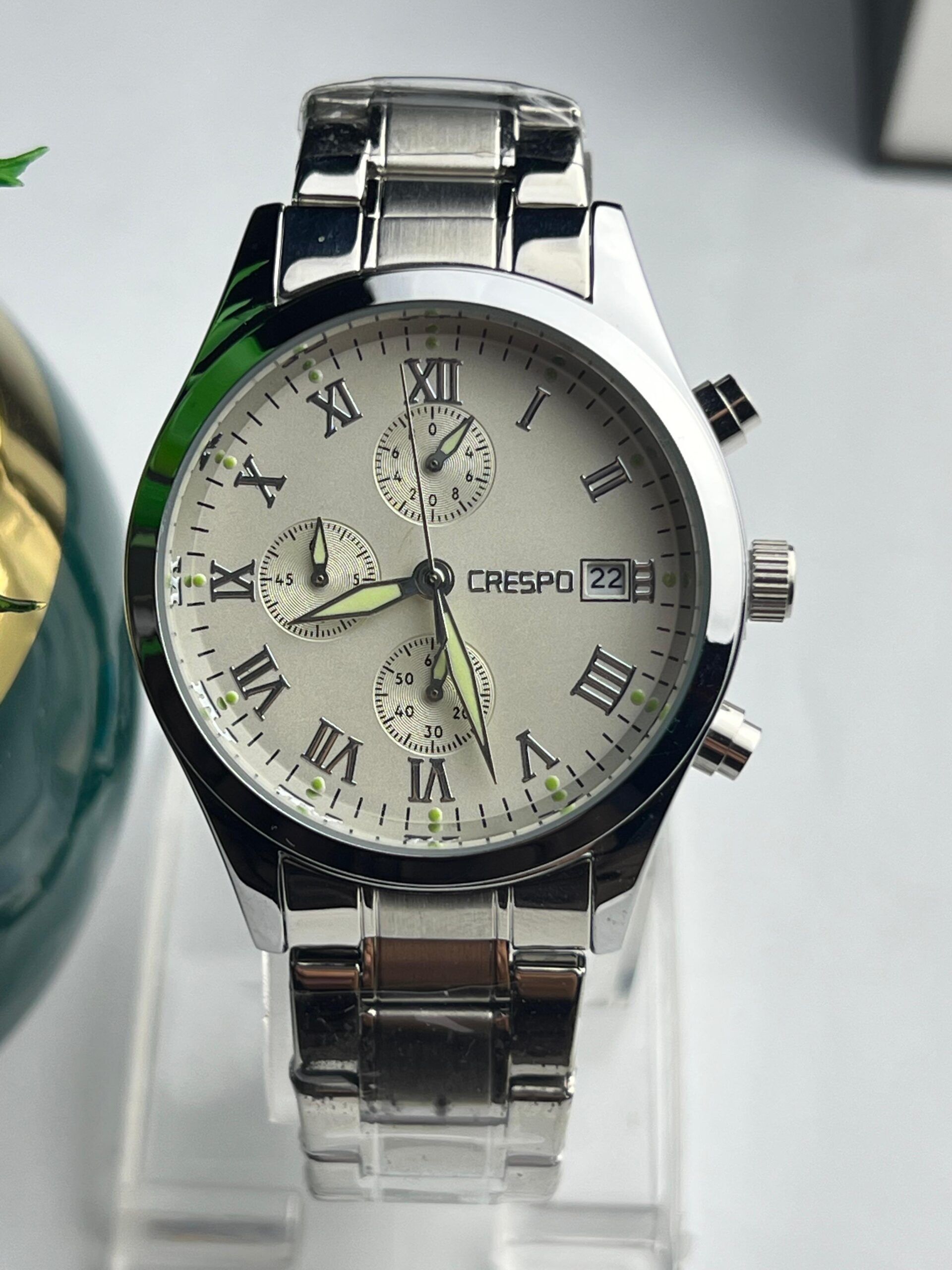 Luxury Chronograph Watch for Men - Crystal Markers, Date & Sub-Dials - Image 12