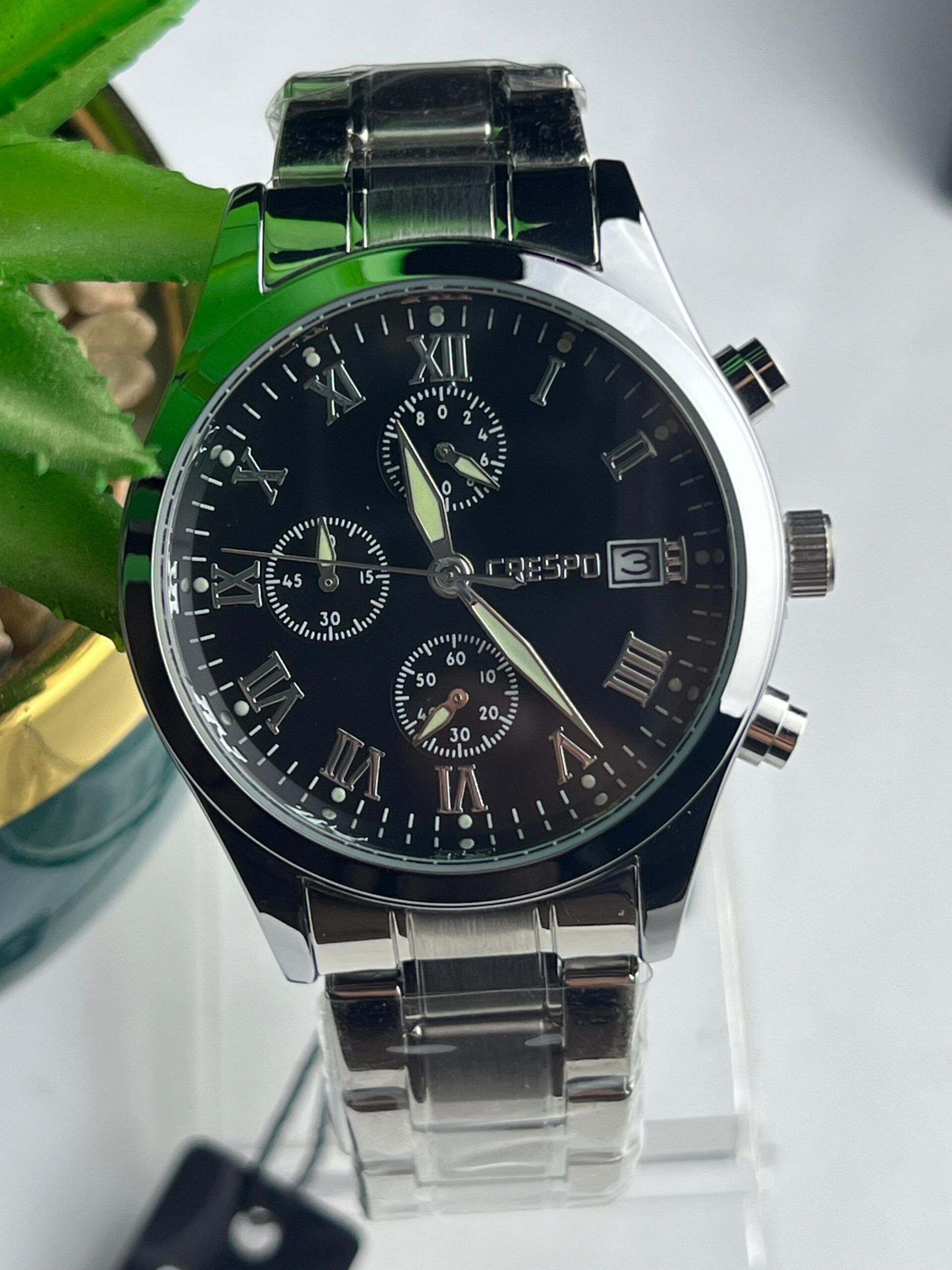 Luxury Chronograph Watch for Men - Crystal Markers, Date & Sub-Dials - Image 13