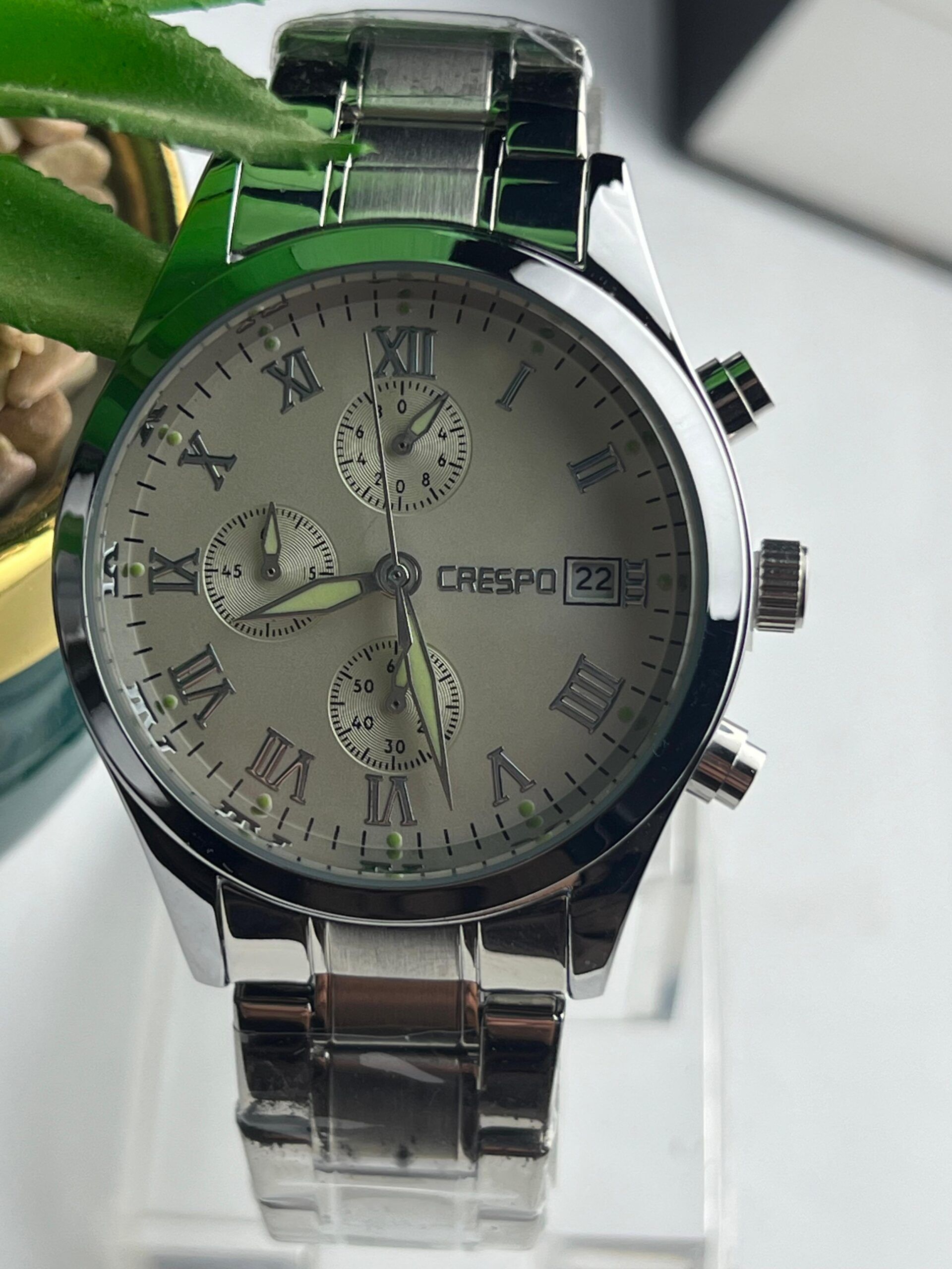 Luxury Chronograph Watch for Men - Crystal Markers, Date & Sub-Dials - Image 14