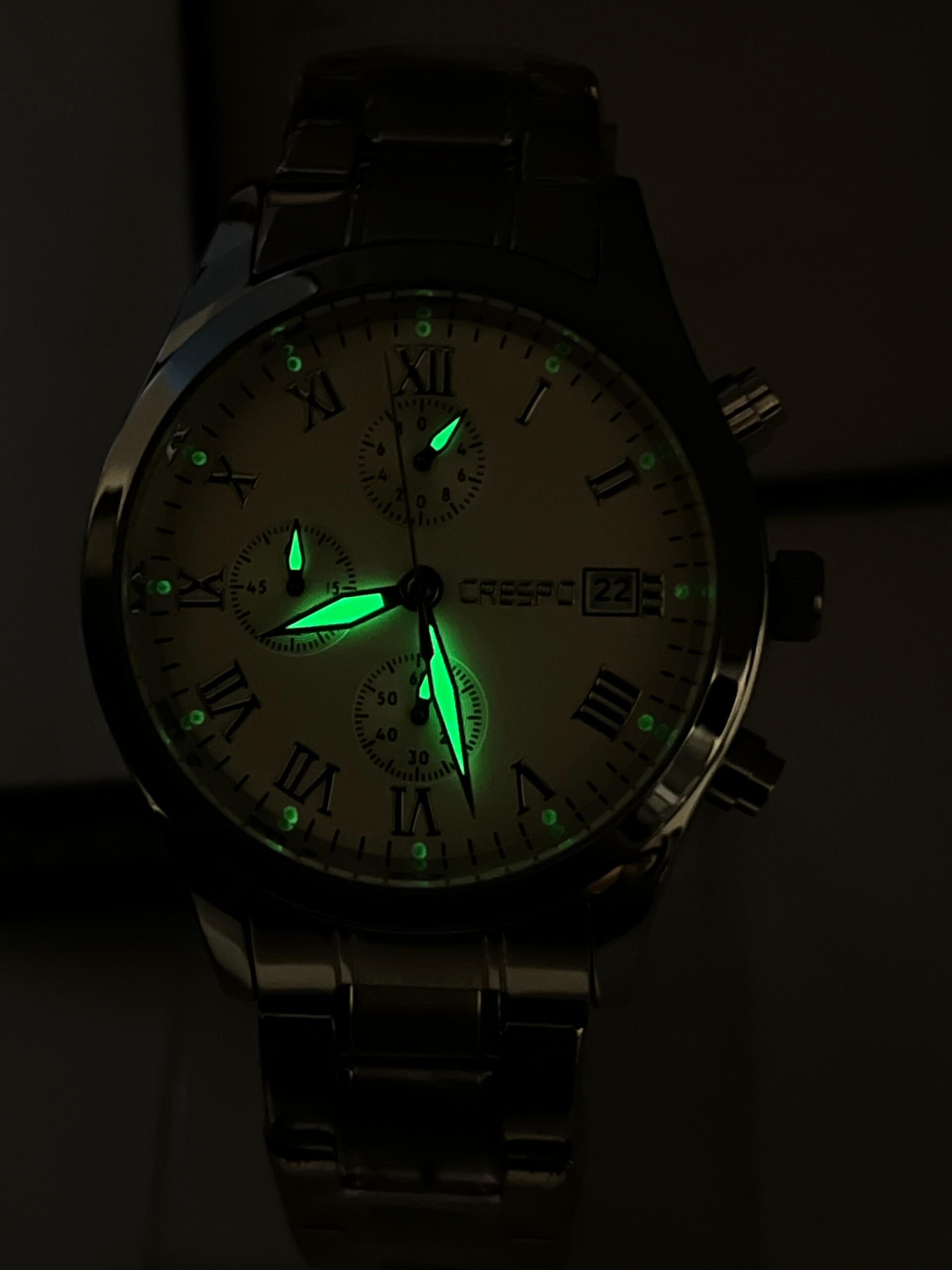 Luxury Chronograph Watch for Men - Crystal Markers, Date & Sub-Dials - Image 6